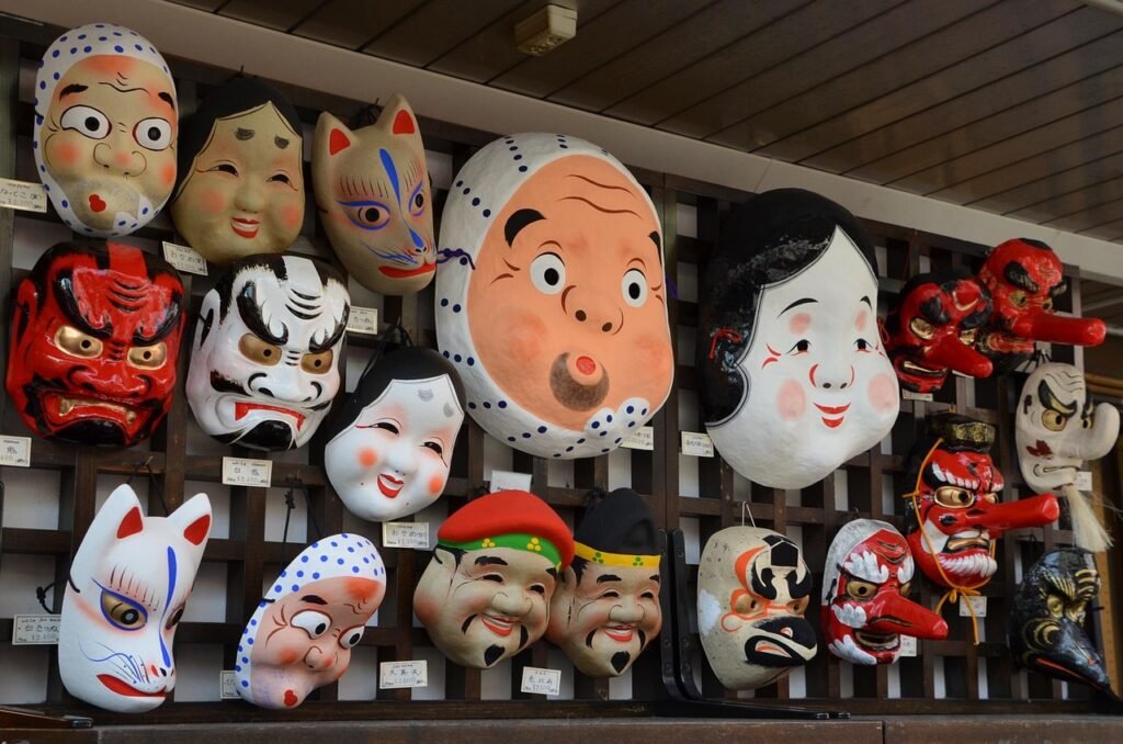 masks, japanese, japan, traditional, culture, face, brown culture, japan, japan, japan, japan, japan